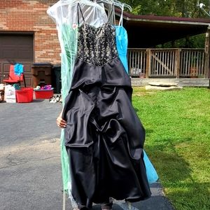 Black beaded prom dress